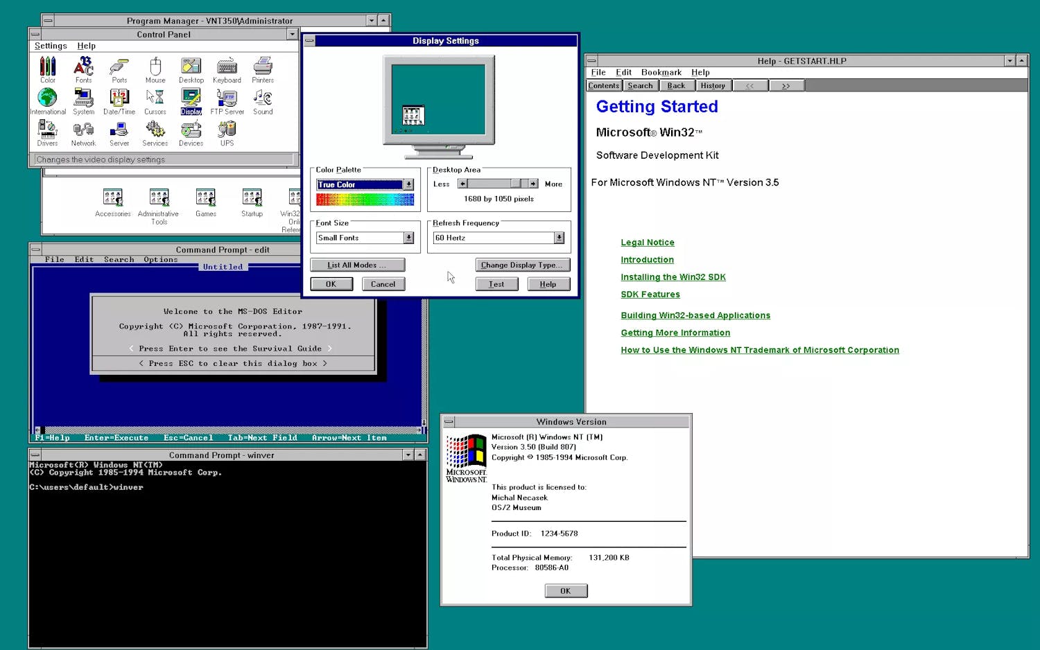 Windows NT 3.5 Windows NT 3.5